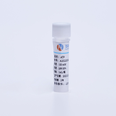 CAS 987-65-5 عديم اللون ريبونوكليوتيدات 100mM محلول ATP الأدينوسين 5'- ملح ثنائي الفوسفات ثنائي الصوديوم