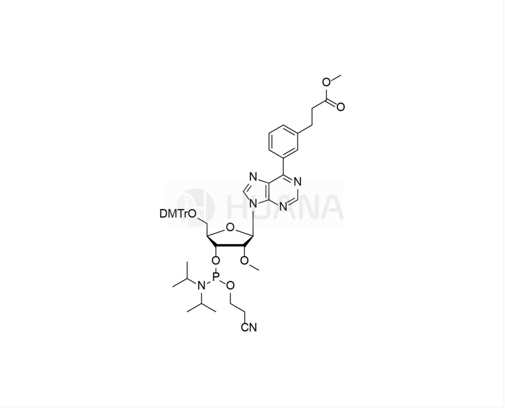 DMTr-2'-O-Me-6-Deamino-6-(m-benzenepropanoic acid methyl ester) -rA-3'-CE-Phosphoramidite