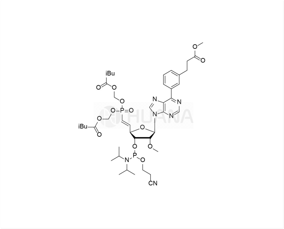 5'-POM-(E) - فوسفونات الفينيل-2'-O-Me-6-Deamino-6-(m-benzenepropanoic acid methyl ester) -rA-3'- CE-Phosphoramidite