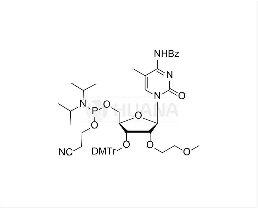 3'-O-DMTr-2'-O-MOE-5-Me-rC ((Bz)-5'-CE-فوسفوراميديت