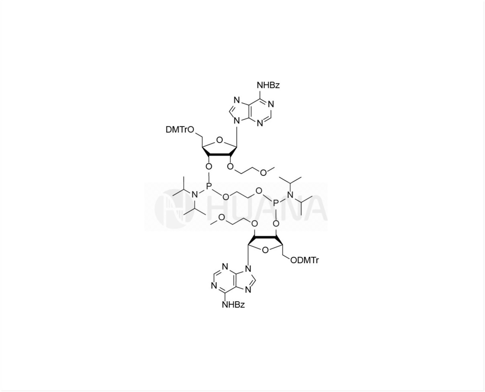 إيثان-1,2-دي ((5'-O-DMTr-2'-O-MOE-rA ((Bz)-3'-oxy) bis ((diisopropylphosphoramidite)