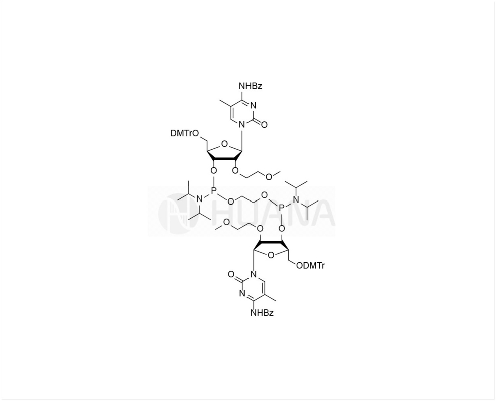 إيثان-1,2-دي ((5'-O-DMTr-2'-O-MOE-5-Me-rC ((Bz)-3'-oxy) bis ((diisopropylphosphoramidite)